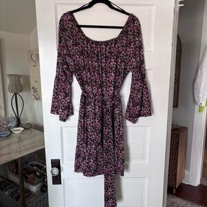 Michael Kors Off-Shoulder Bell Sleeve Dress